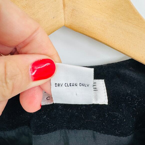 Vintage Fast Pace Collection Black Velvet Button Front Vest Size 10 90s Friends - Picture 4 of 5